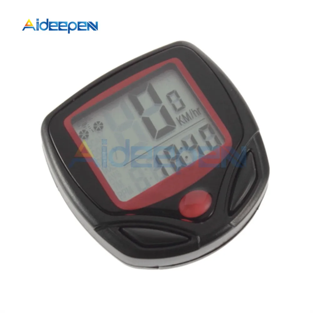 Waterproof Bicycle Computer Bicycle Meter Wired MTB Bike Cycling Odometer Stopwatch Speedometer Watch Digital Rate LCD Display