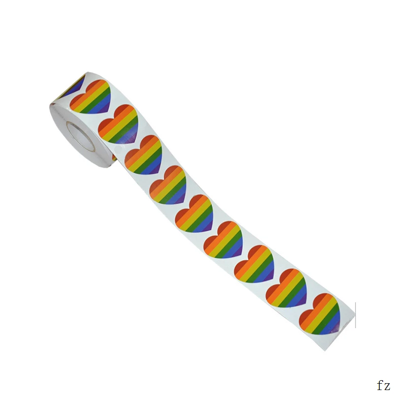 25 Sets Gay Pride Stickers Love Rainbow Stickers Roll Pride Flag Labels for Decoration