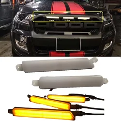 Front Mesh Grills Led Signal Light Fit For Ford Ranger T7 T8 Modified Grille Clearance Storbe Light Dome Light 2016-2020 2021