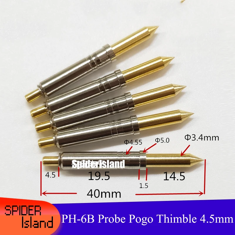 

500pcs Thimble PH-6B Copper PH-6B Test Pin 4.5 Probe Plum Blossom Thimble 4.5 Probe Pogo Pin