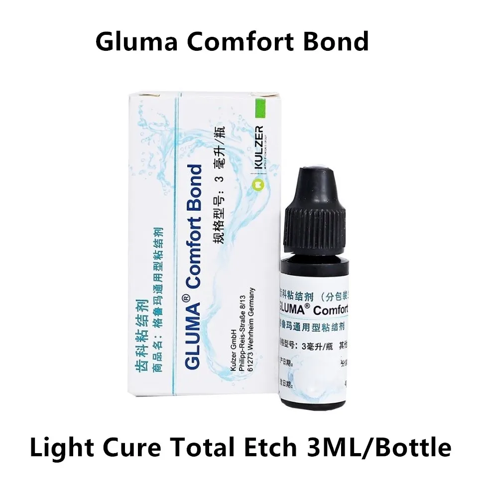 Gluma Comfort Bond Dental uniwersalny klej lekki utwardzacz kompozytowy żywica środek klejący zęby forniry klej całkowity Etch 3ML/butelka