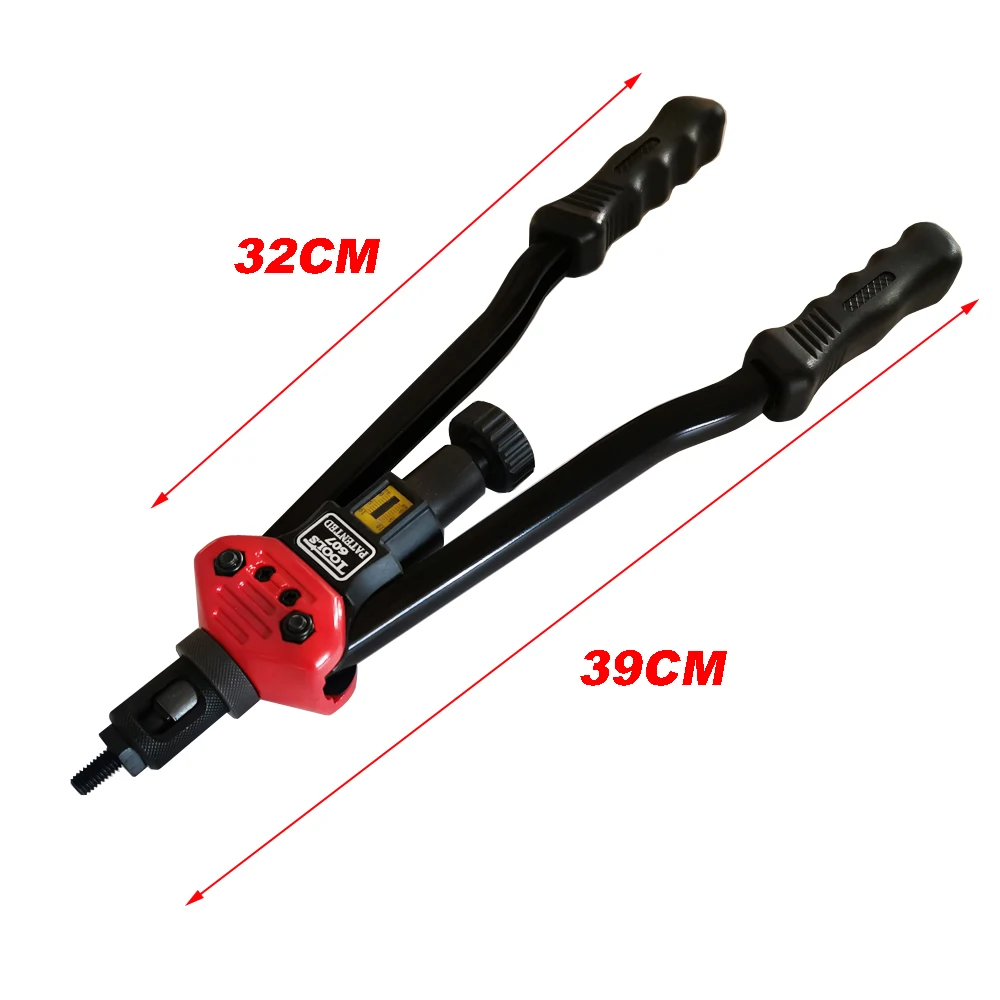 Allsom BT-607 RIVET NUT TOOL Hand Blind Riveter Hand Riveter Rivet Gun dengan 7 Metrik Mandrels 70 Buah Rivnuts