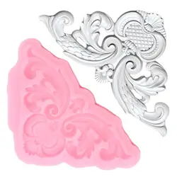 Retro Scroll Relief Cake Border Silicone Lace Molds Fondant Mould Cake Decorating Tools Candy Clay Chocolate Gumpaste Moulds