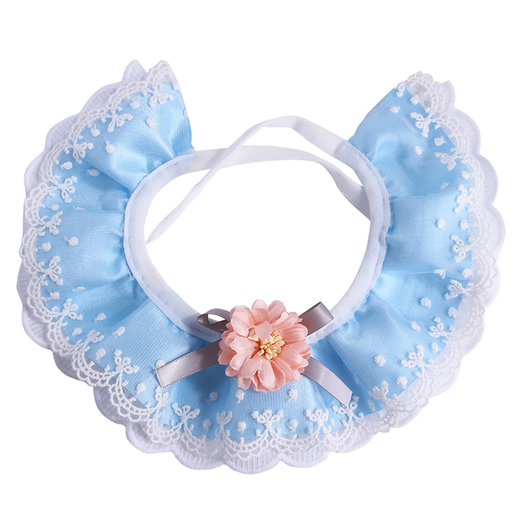 Fashion Bowknot Pet Collar Lace Lovely Stretchy Lace Cat Bandana Pet Collar Bib Dog Cat Necklace Decor Collar For Puppy Kitten