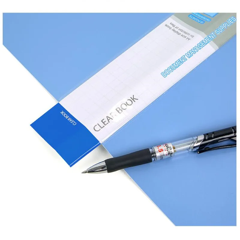1PC A4 Display Book 80/100 Page Transparent Insert Folder Document Storage Bag for Bank Campus File Office Workplace Family