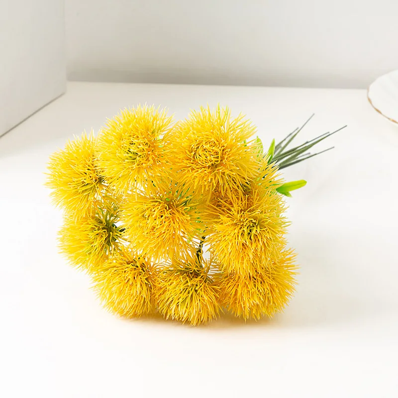 10 Stück Künstliche Pflanzen, Löwenzahn-Plastikblumen, Vasen für Heimdekoration, Zubehör für Neujahr, Hochzeit, Dekorative Kunstpflanzen – Detail 4