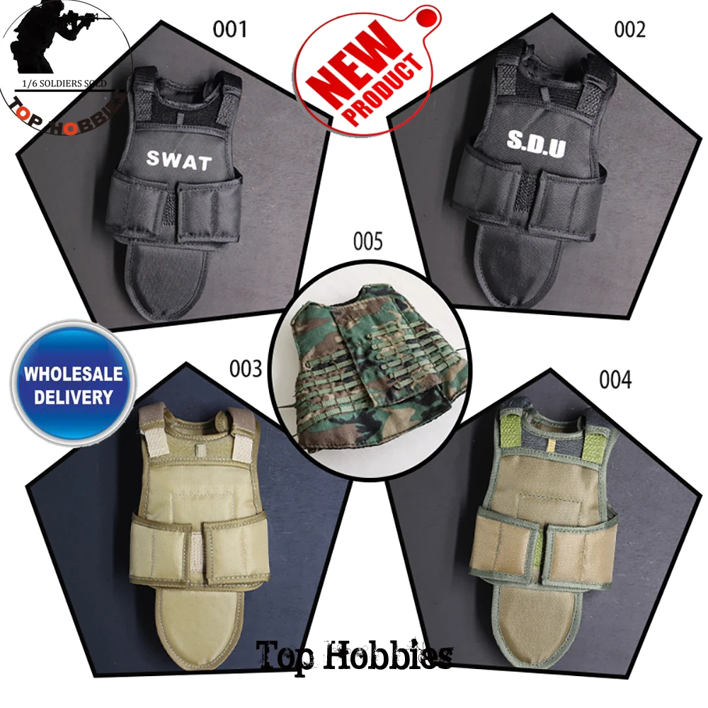 1/6 Scale Clothes Accessories SWAT Military Uniform Soldier Bulletproof Tactical Vest Protection Vest Coat Fit 12”Hottoys Figure