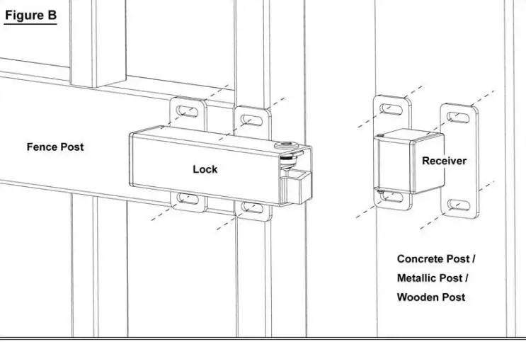 24VDC Electric Lock Drop Bolt For Automatic Swing Gate DOOR Opener Operator To Protect Windy