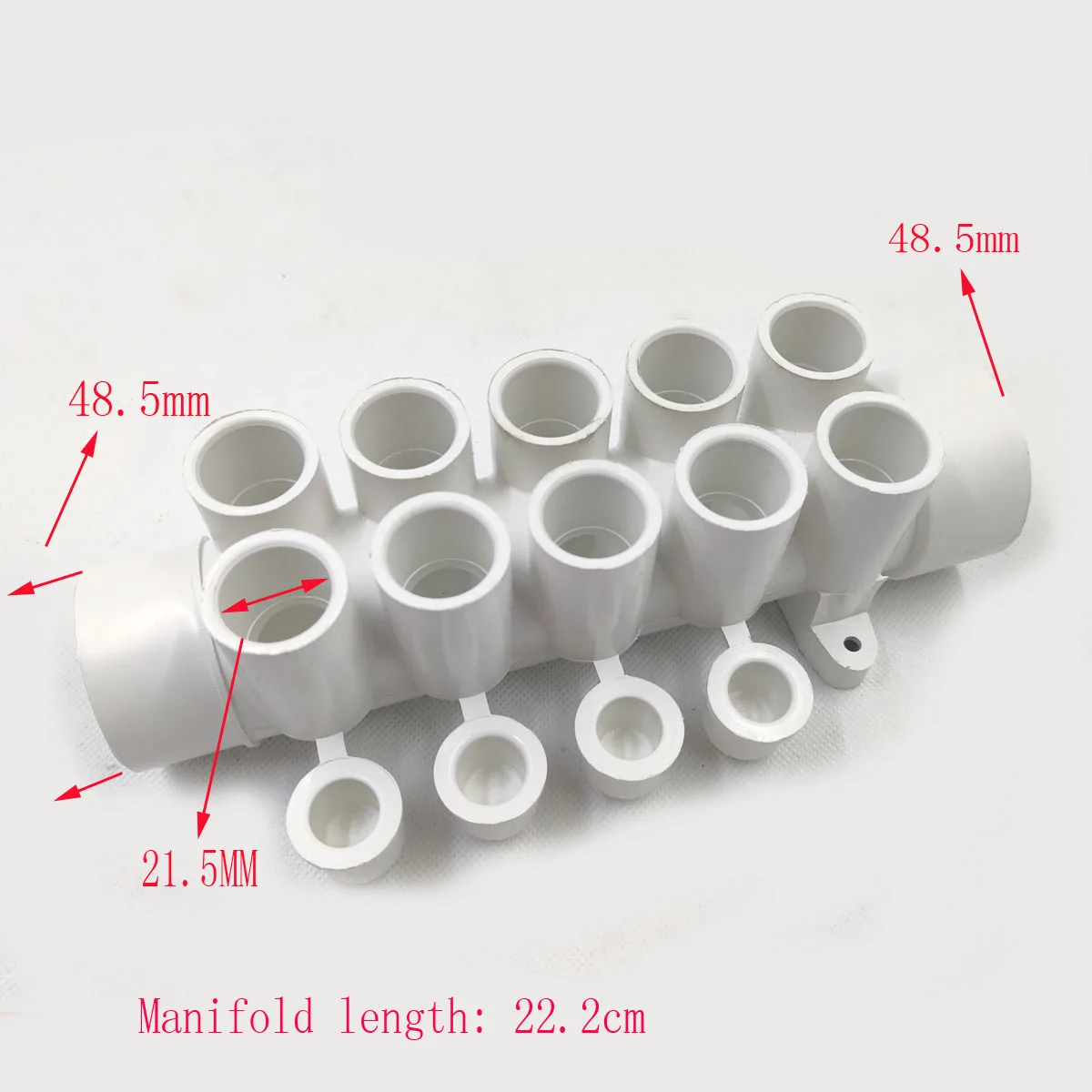 Wasserverteiler für Massagebadewannen, 1,5 Zoll Spa-Luftverteiler (10 Löcher), PVC-Material, robust und langlebig, Massagebadewannenzubehör