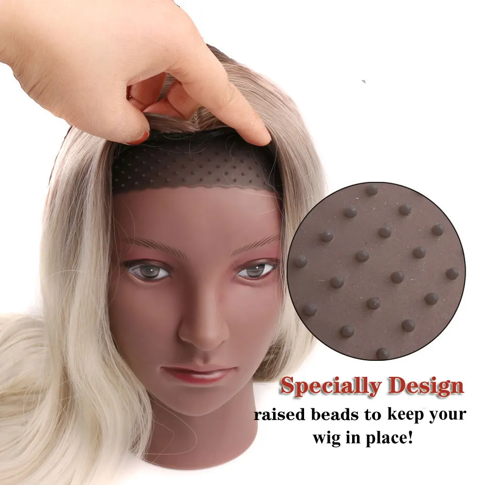 Non Slip Silicone Wig Grip Headband Transparent Black Brown Wig Band to Hold Wig Anti-Slip Wig Accessories For Daily Use