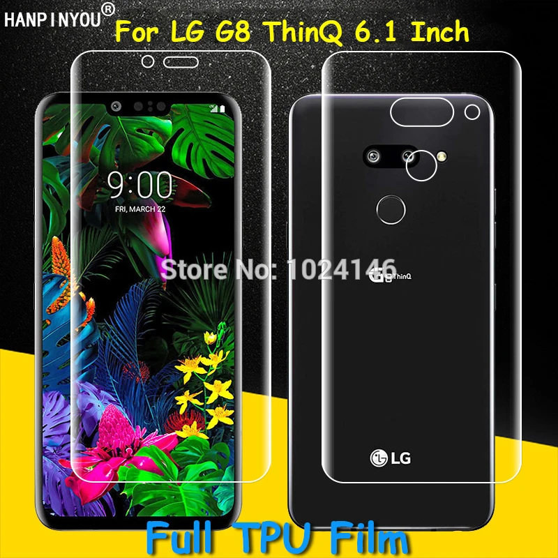 Front / Back Full Coverage Clear Soft TPU Film Screen Protector for LG G8 ThinQ 6.1\