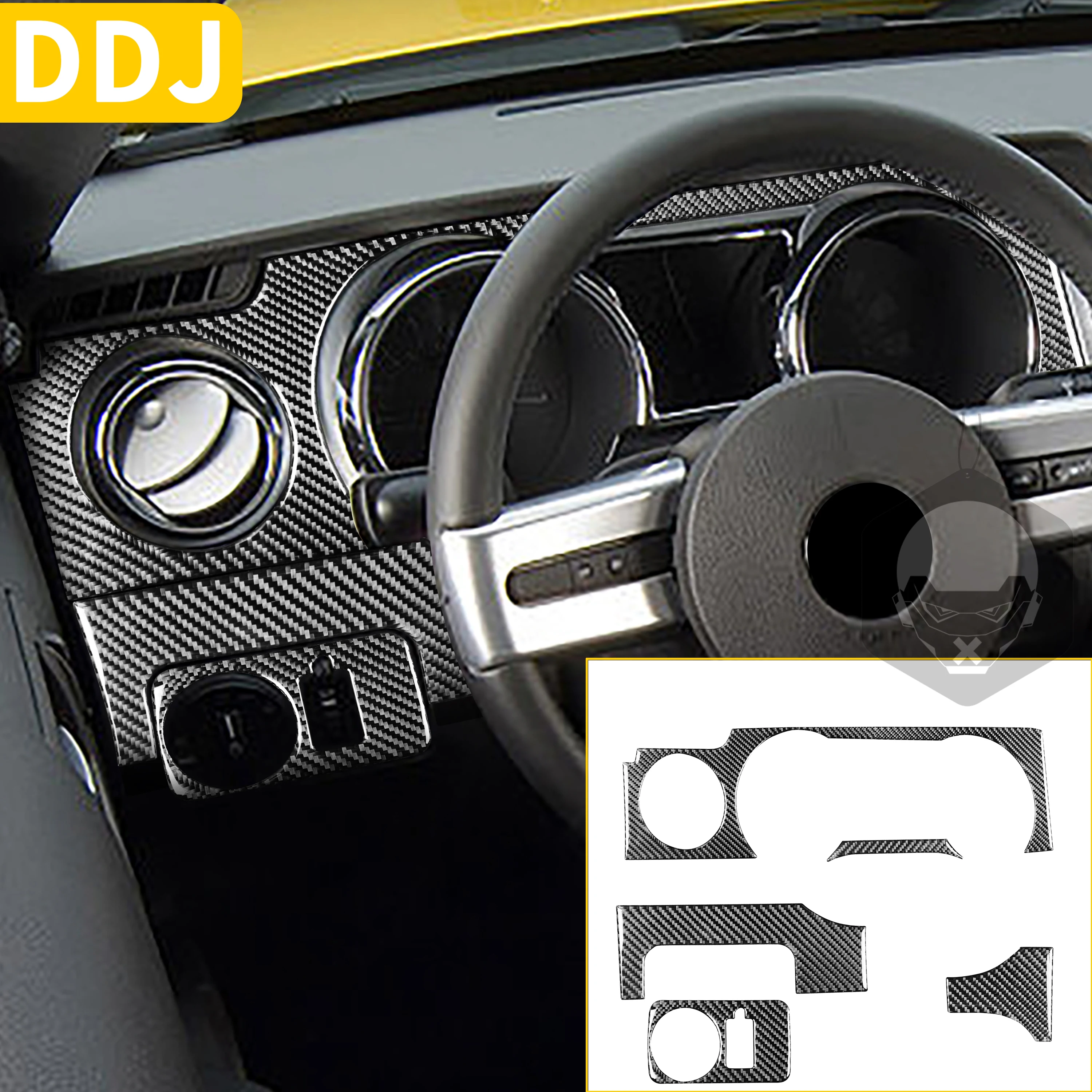 

Car Sticker Speedometer Message Center Surround Cover Trim for Ford Mustang GT 2005-2009 S197 Carbon Fiber Interior Accessories