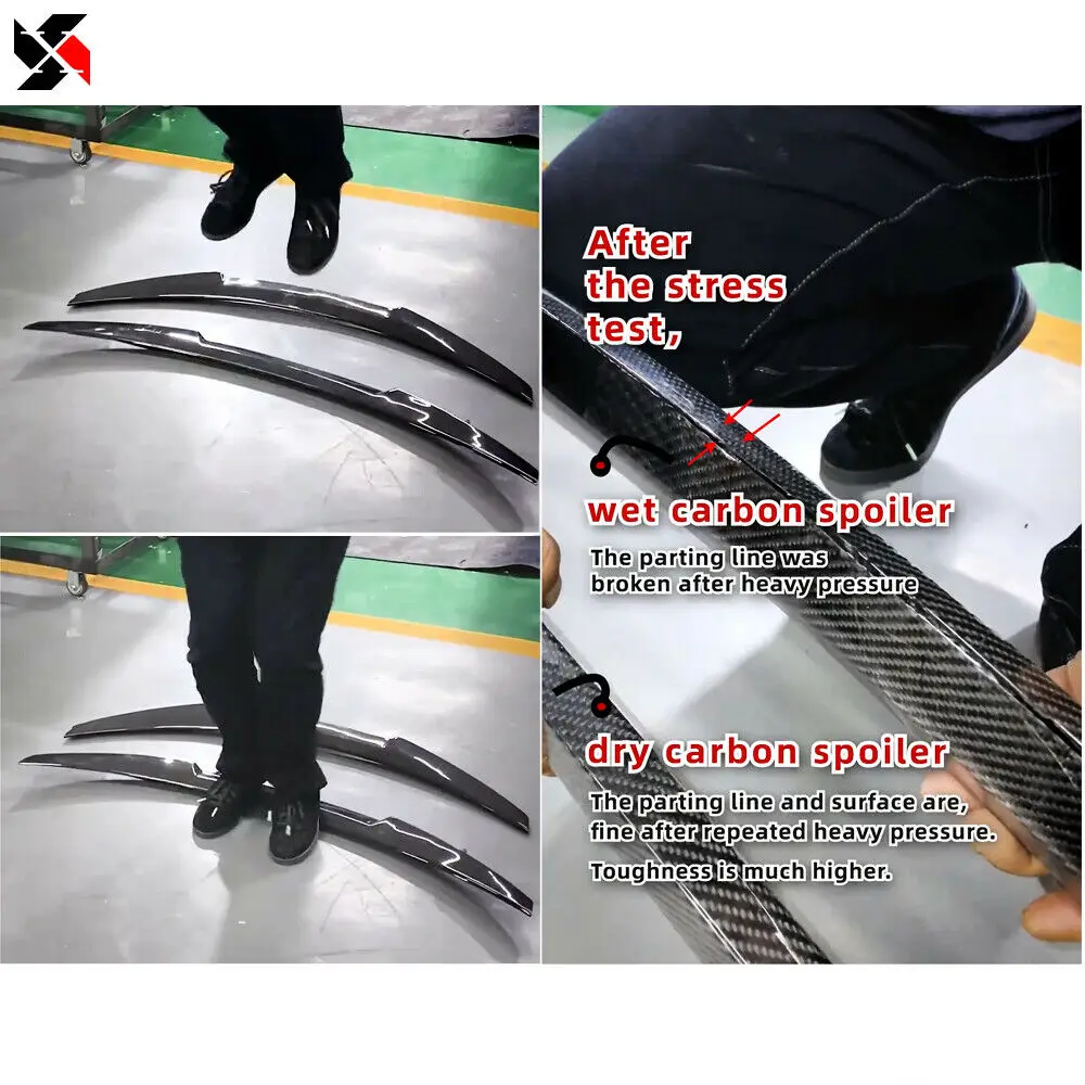 CNC Lathe Moulding Dry Carbon CF Rear Trunk Spoiler 3*3 Carbon Fiber Boot Duckbill for BMW New M4 G82 (2021 - 2026 2-Door Coupe)