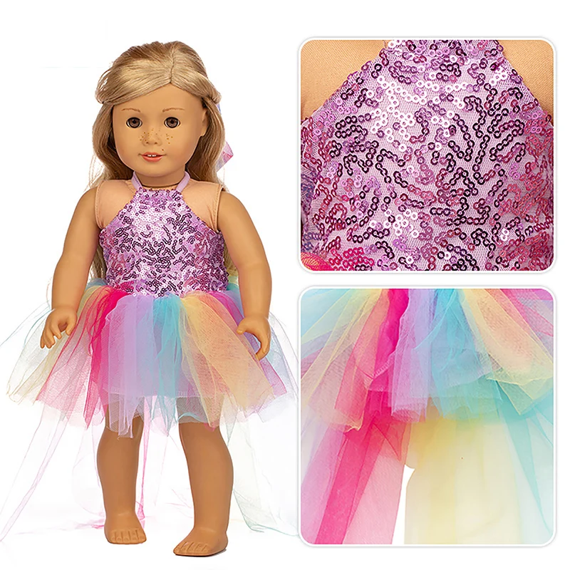 

Colorful Shine Dress Clothes fits for American girl 18" american girl doll alexander doll best gift