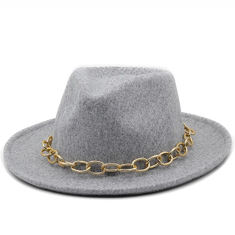 New Wool Women Men Fedora Hat For Winter Autumn Elegant Lady Gangster Trilby Felt Homburg Church Jazz Hat 55-58CM adjustable