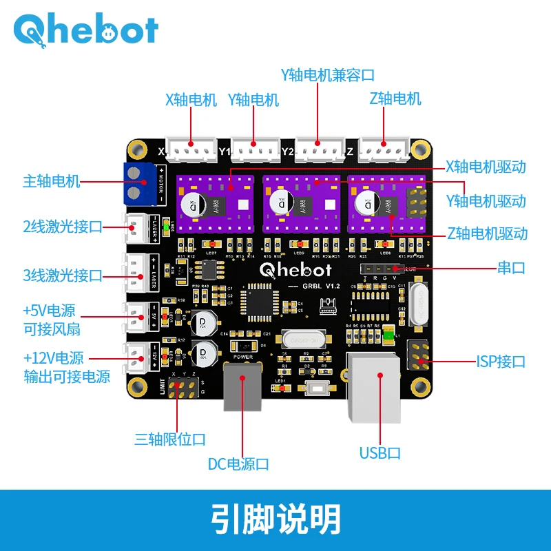 レーザー彫刻機/CNC開発ボードの主制御ボードは、328p 3軸grbl学習ボードに基づいています