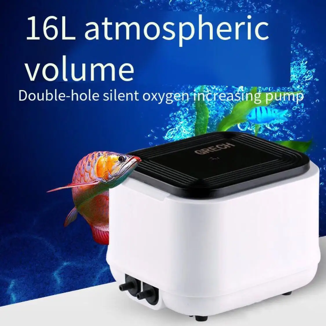 High-power fish tank oxygen pump ultra-quiet air compressor depth bomb aerator aquarium accessories. 5W-10W. 220V-240V 50HZ-60HZ