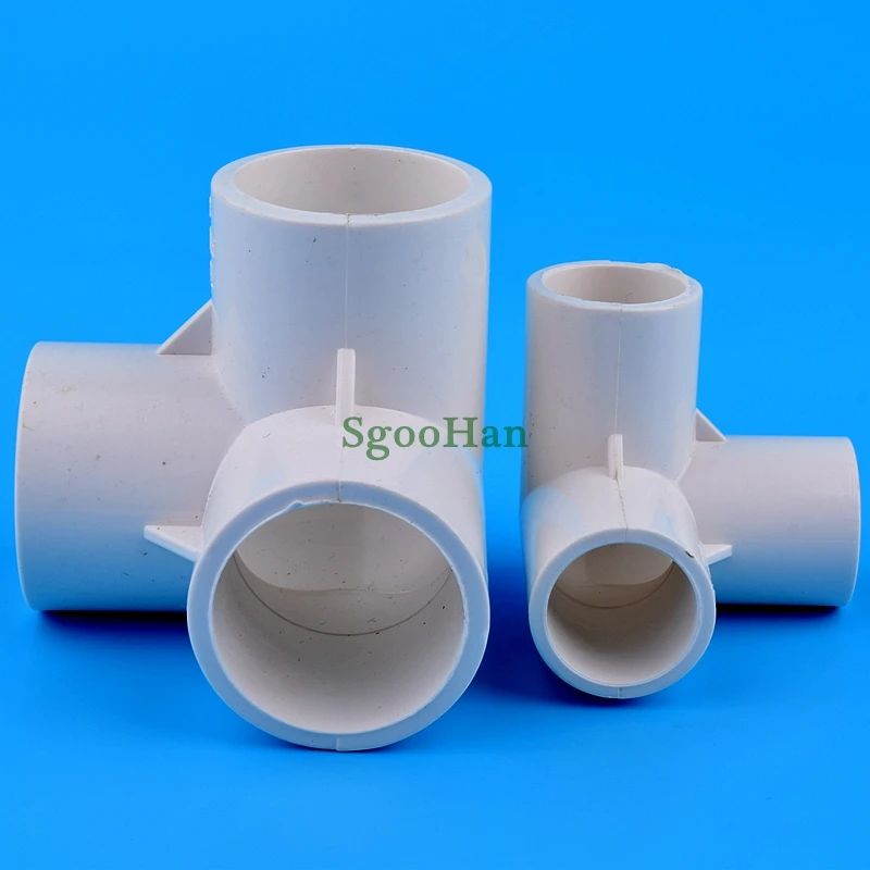 1~30pcs ID 20~50mm PVC Pipe Three-dimensional 3 Ways Connector Irrigation System Aquarium Fish Tank 3 Way Joint Frame Fittings