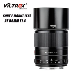 Viltrox 56mm F1.4 STM Lens Auto Focus Prime Large Aperture Portrait Lens APS-C for Sony E mount Camera Lens A7R A7IV A9II A6600