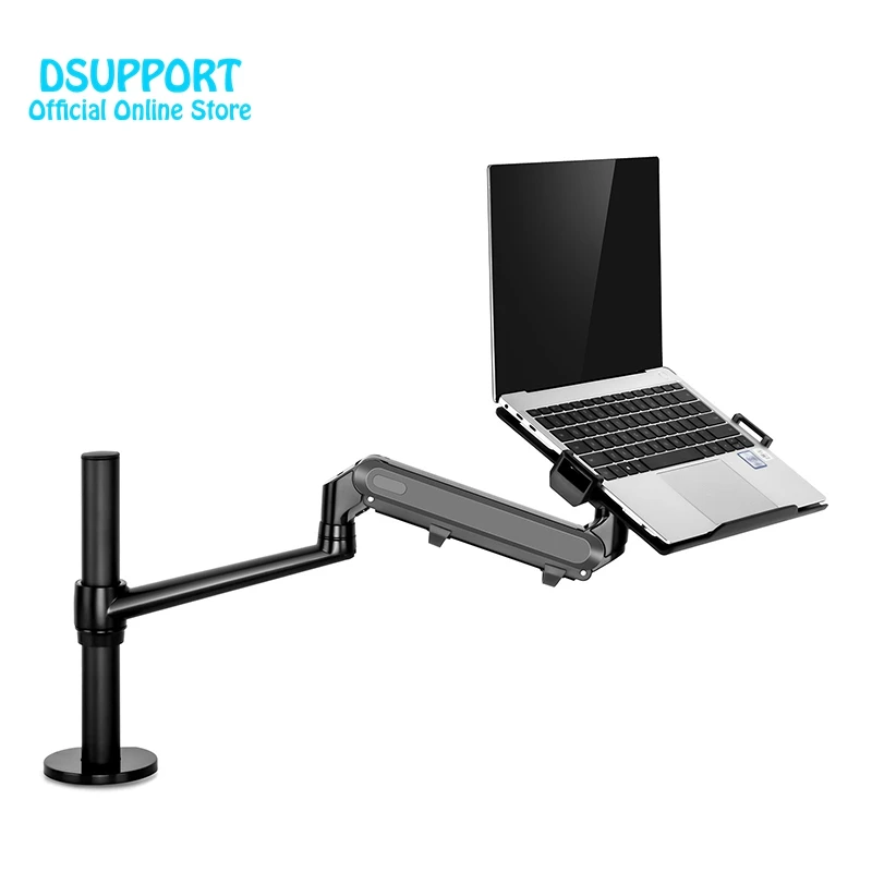 

OL-1S PRO Dual Use Alunimum 12-17 inch Laptop Holder Gas Spring Arm +VESA Monitor Mount Head 75/100 mm Load 8kgs