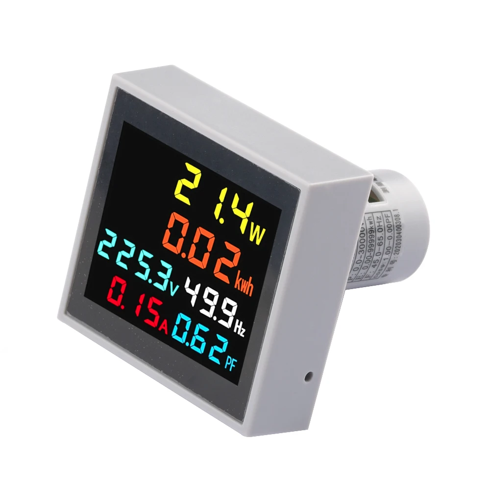 110v 220v 380V 100A Digital Display Voltage Current Power Display Frequency Meter AC50-300V AC250-450V LCD Multi-function