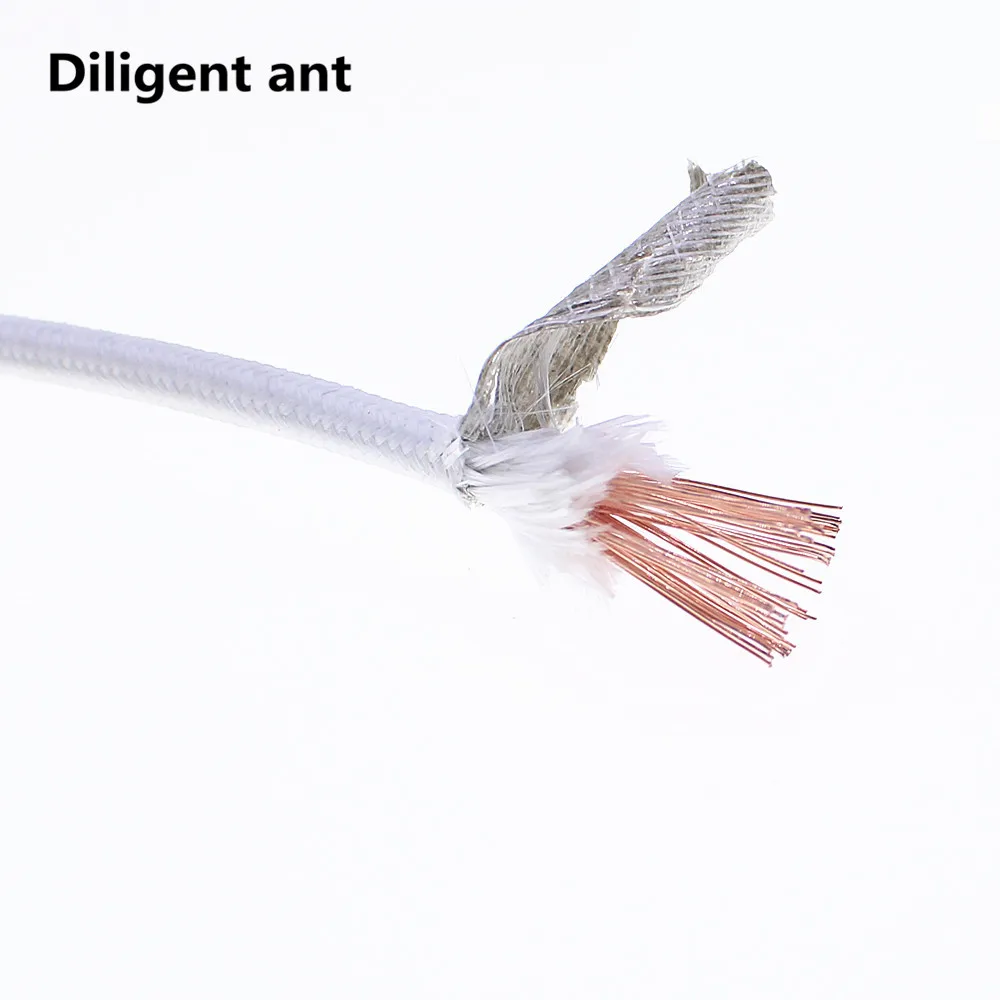 Silicone braided mica heat resistant 500° cable 20AWG 18AWG 17AWG 15awg 13awg 11awg 9awg high temperature wire