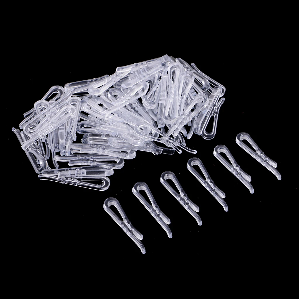 200Pcs Bulk Clear Plastic Alligator Clips For Folding Shirt Ties Socks Pants