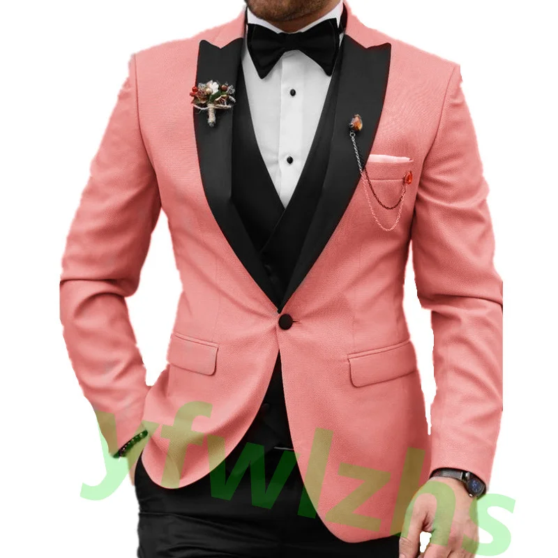 

Handsome One Button Groomsmen Peak Lapel Groom Tuxedos Men Suits Wedding/Prom Best Blazer ( Jacket+Pants+Vest+Tie) B317