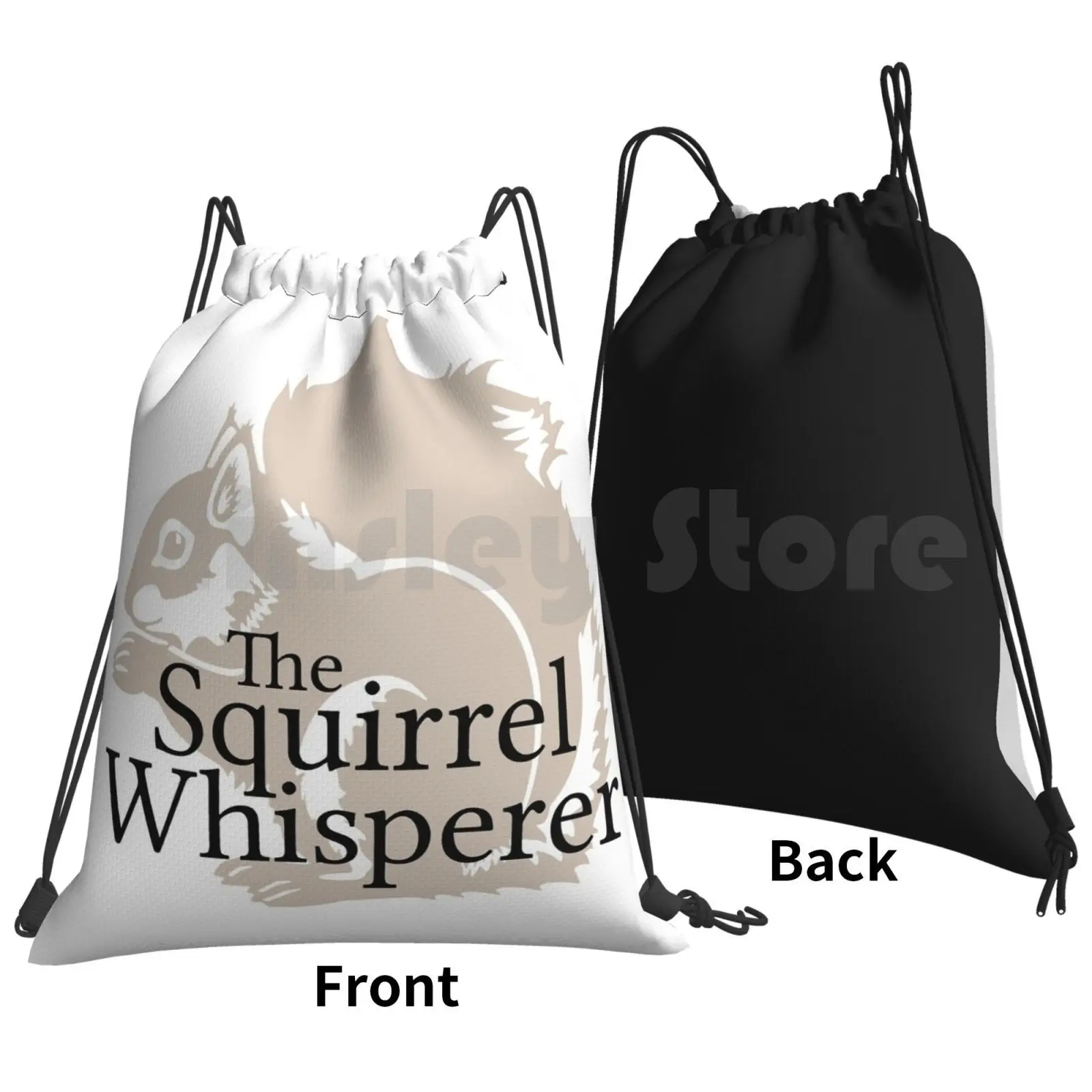 The Squirrel Whisperer Backpack Drawstring Bag Riding Climbing Gym Bag  Squirrel Whisperer Whisper Rodent Squirel Squirell