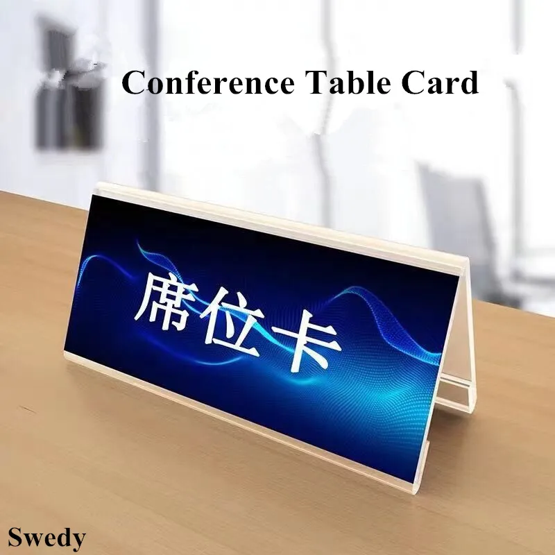 Imagem -06 - Double Side Acrylic Sign Holder Display Stand Seat Table Number Name Card Menu Preço Etiqueta Paper Holder Peças 90x60 mm