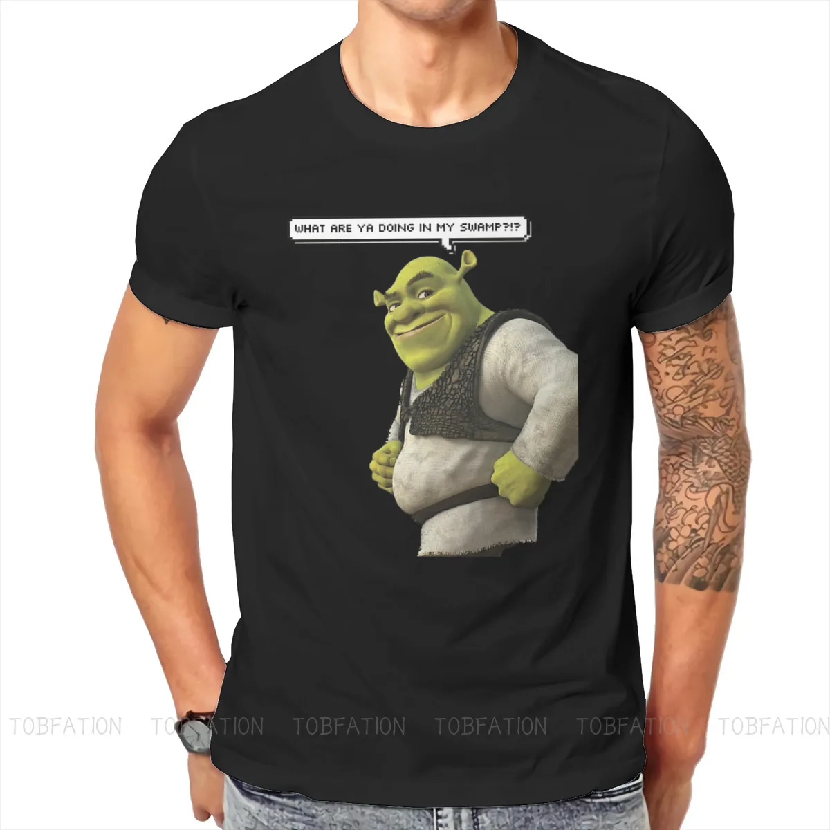 Novelty Hip Hop TShirt Shrek Donkey Princess Fiona Blind Mouse Fairy Tale Movie Style Tops Leisure T Shirt Male Tee Gift Clothes