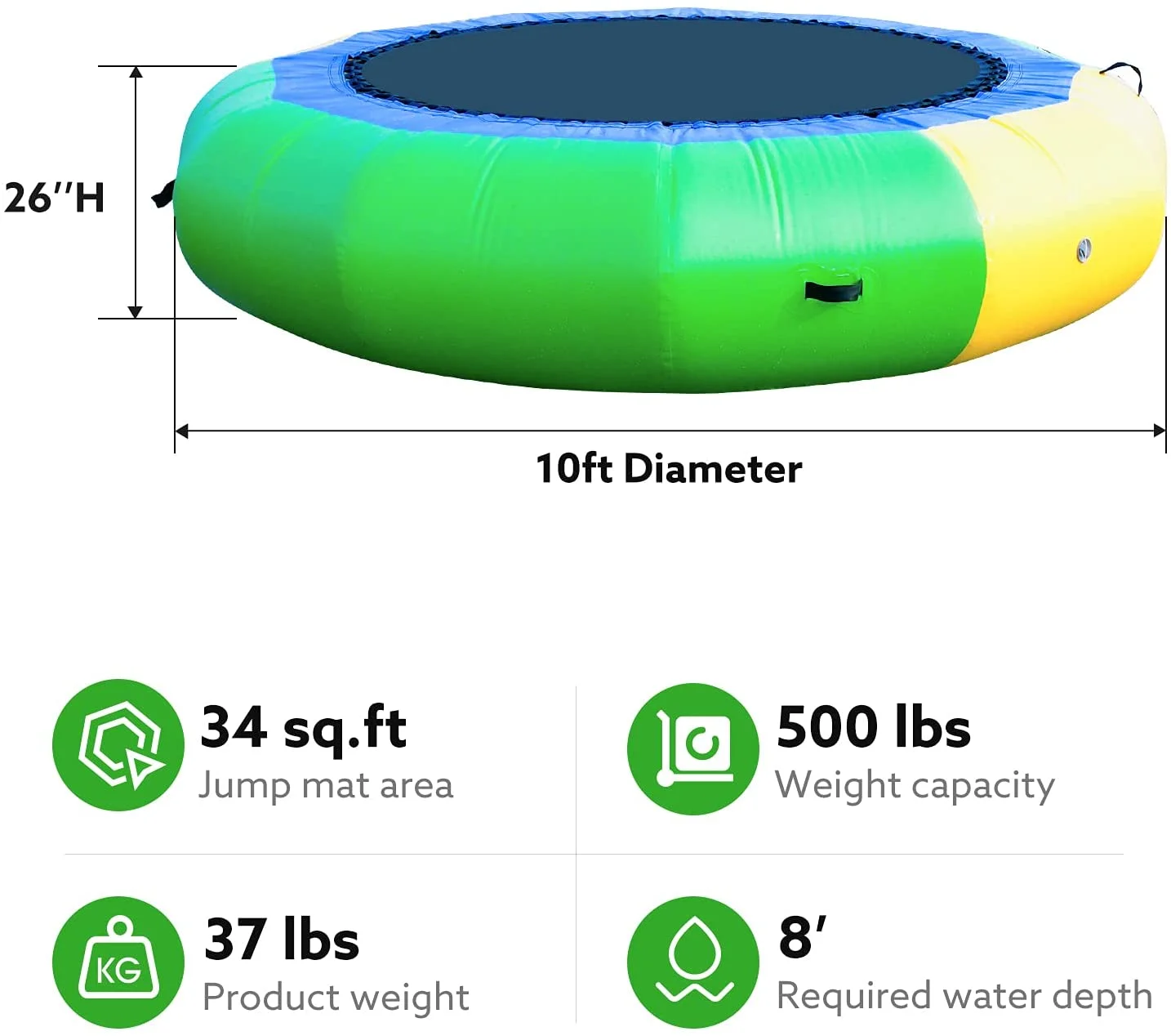 Verão quente inflável água trampolim slide conjunto de salto plataforma trampolim para adultos crianças rio oceano água diversão