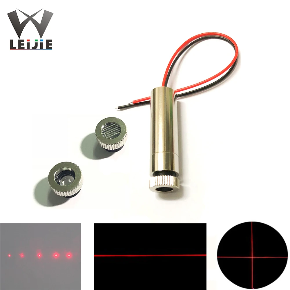 

DOT / Line / Cross Adjustable Focusable 650nm 250mW High Power 12*45mm 3V-4.5V Red Laser Module Industrial 12mm LED LD Module