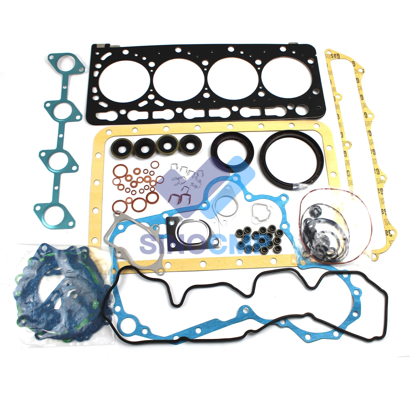 

V3300 V3300T Engine Gasket Kit For Kubota M6800 M8200 M9000 Tractor T50 T200 T250 S250 Bobcat Skid Steer Loader