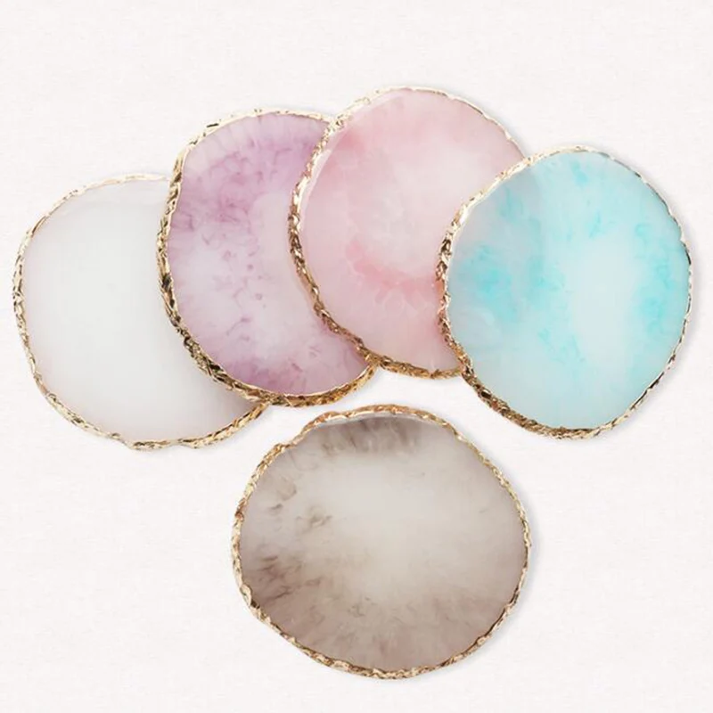 Paleta do zdobienia paznokci z żywicy i agatu, losowe kolory, klej do przedłużania rzęs, mieszanie farb, kwadratowa, okrągła, w kształcie liścia, płyta do samodzielnego wykonania, półka do manicure.