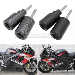 Motorcycle Carbon & Black No Cut Frame Sliders Crash Falling Protection For Suzuki GSX-R GSXR 600 750 GSXR600 GSXR750 2004-2005
