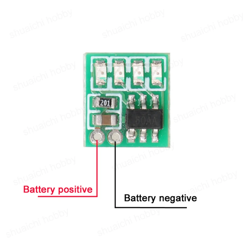 5PCS Micro Mini Lithium Battery Capacity Indicator Module LED Flashing  3V-4.2V fr RC Airplane FPV Indication PCB Board