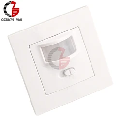 AC 110V 220V 12V PIR Motion Sensor Switch Adjustable Infrared IR Time Delay Timer Switch Panel for Smart Home LED Ceiling Light