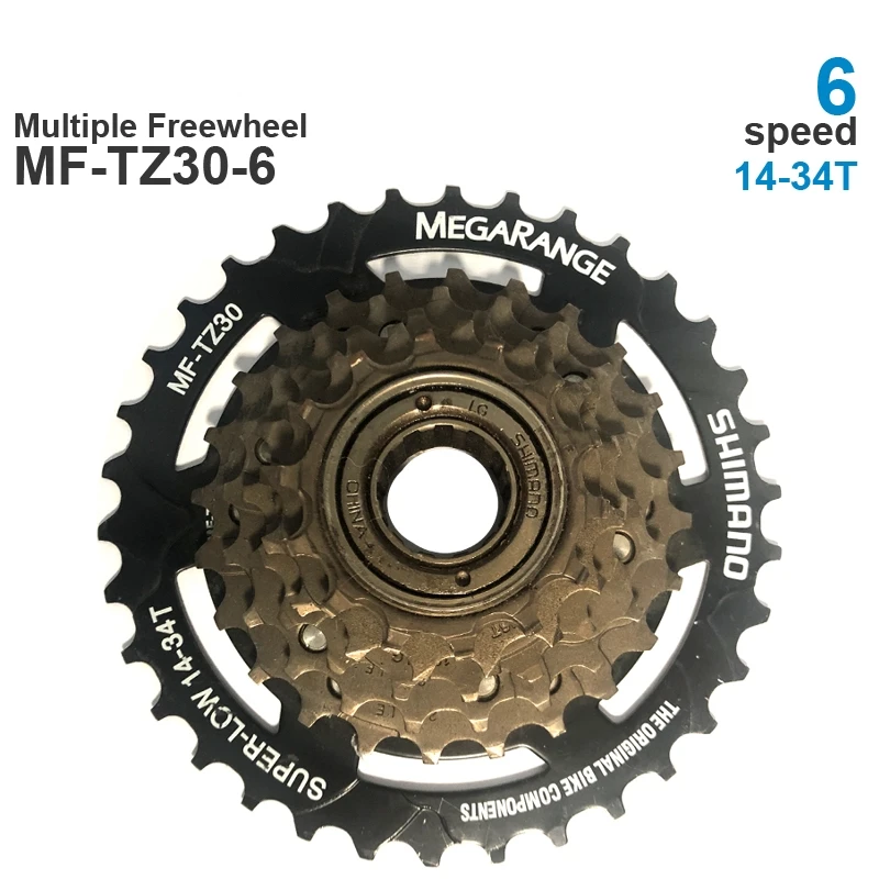 SHIMANO TOURNEY TZ30 TZ500 HG40 6v 6 Speed Cassette MTB Multiple Freewheel Metal Thread Sprocket 14-34T Bike Parts