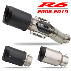 For Yamaha R6 YZFR6 2006-2019 Slip-on Exhaust Muffler Pipe Silencer System DB Killer Catalyst 2008 2009 2010 2011 2012 2013-2019