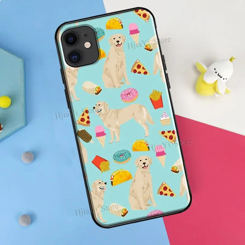 Cartoon Golden Retriever Dog Case For iPhone 11 14 Pro Max XS X XR 7 8 Plus SE 2020 For iPhone 12 Pro Max 13 mini Coque