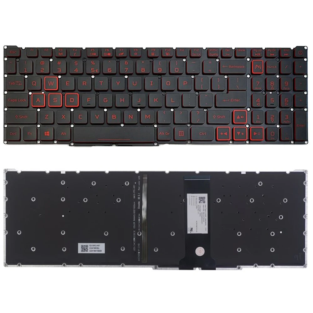 Hot Keyboard Backlit For Acer Nitro 5 AN517-51 AN517-51-56YW AN517-51-75VU