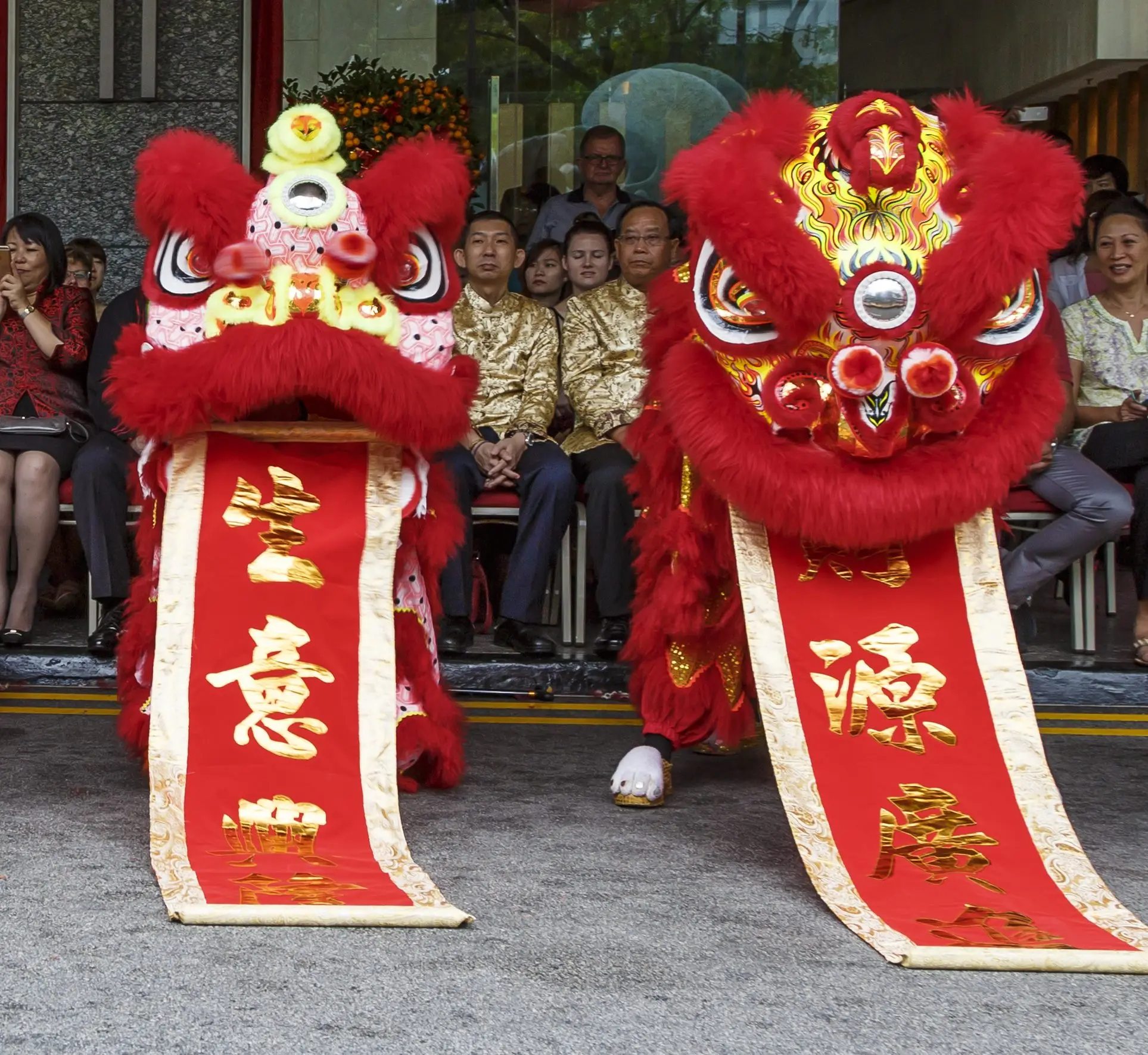 Kid Flag Chinese Lion Dance Tuqing Flag 120*35cm Opening Ceremony Decorations Xmas Flags Birthday New Year Festival Carnival