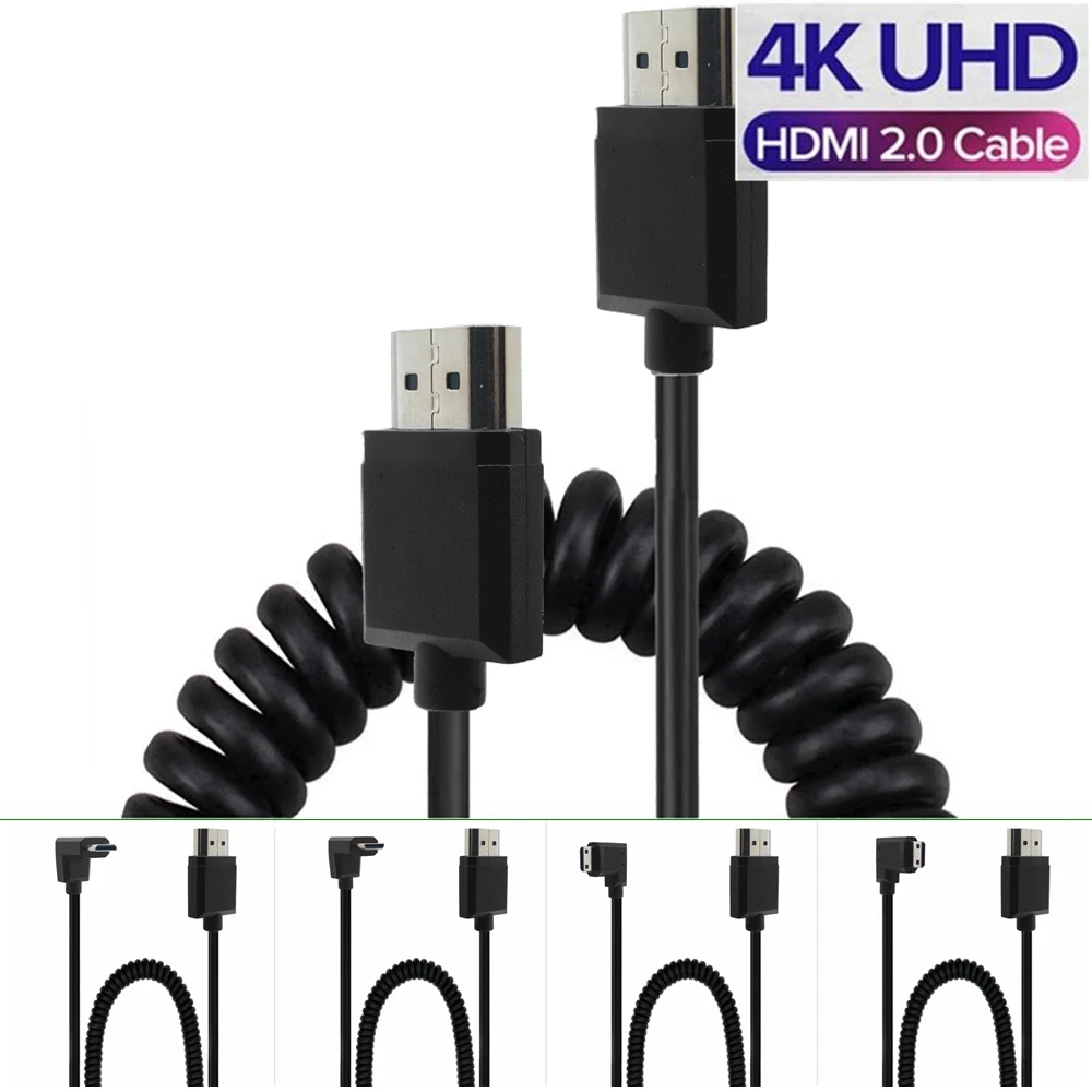 OD 3.0mm Superfine Super Soft HD-compatible 2.0 male to Micro & Mini HD male Thin Cable 2k 4k hd @60hz Light-weight Portable