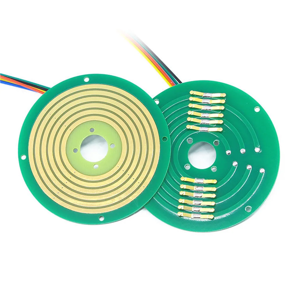 Imagem -05 - Taidacent Pcb Pancake Slip Ring Conector Elétrico Conjunto Rotativo Através do Furos 12 Anéis