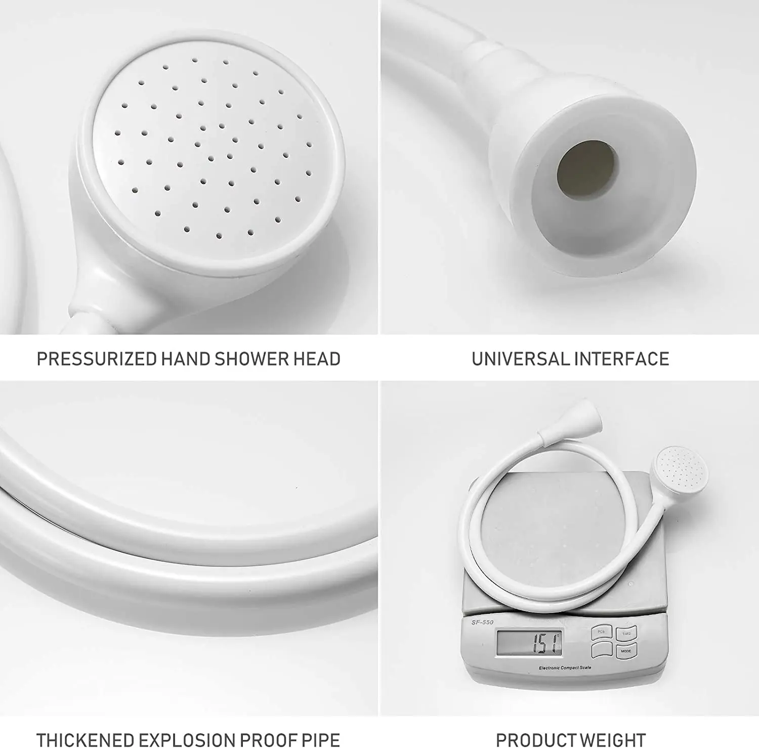 Tragbarer Waschbecken-Schlauch-Wasserhahn-Sprühgerät, Shampoo-Sprühgerät, Handschlauch-Wasserhahn zum Baden von Babys, Haustieren, Haaren waschen, Spülen von Gemüse – Detail 6