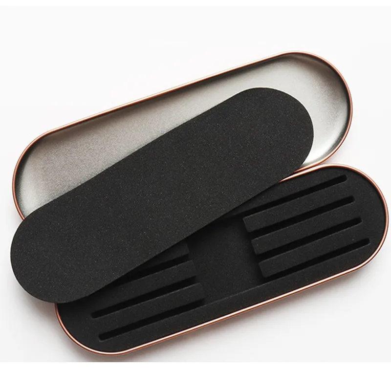 ANNAFRIS Tinplate Eyelash Tweezers Storage Box Beauty Makeup Tweezer Box Brushes Eyeliner Eyelashes Tool Organizer Case