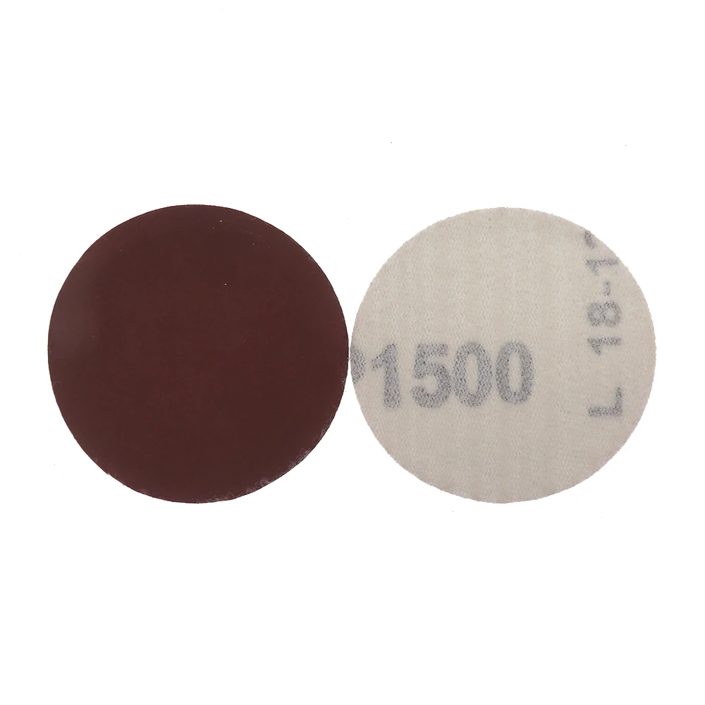 50Pcs 2 Inch Sanding Disc Hook and Loop Sandpaper 50mm Aluminum Oxide 40-2000 Grits for Wood Mental Sanding Polishing