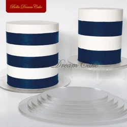 2pcs/set Round Clear Acrylic Cake Smoothing Disks Cake Tray Stand for Wedding Cake Board Cake Decorating Tool Baking Accessories