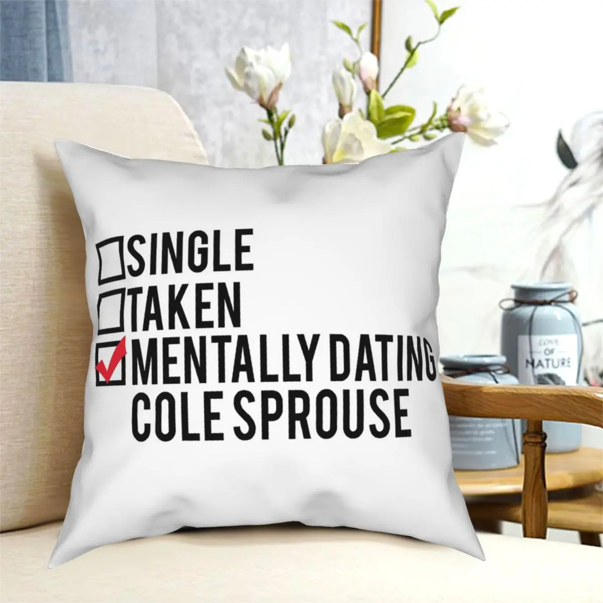 Mentally Dating Cole Sprouse Pillowcase Polyester Printed Zip Decorative Throw Pillow Case Room Cushion Cover Wholesale 18